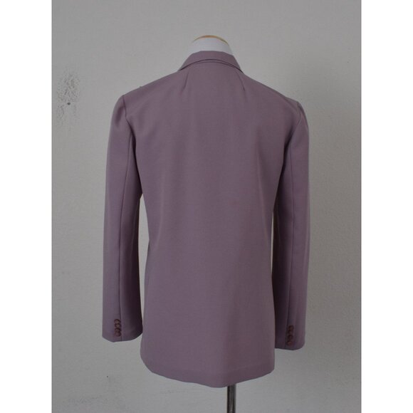 Vintage 70s Handmade Lavender Polyester‎ Blazer - Picture 3 of 10